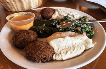 Vegan falafel and spinach at B52 in Lawrenceville, Pittsburgh PA